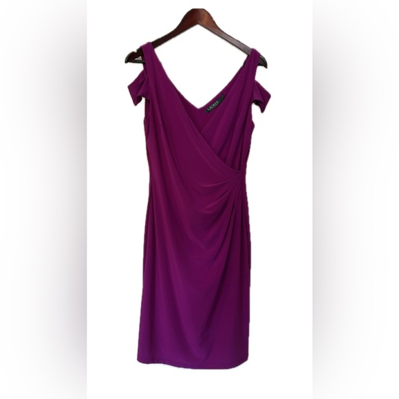 Ralph Lauren Dress. Fuchsia. Double strap. Size 4 - Picture 3 of 7